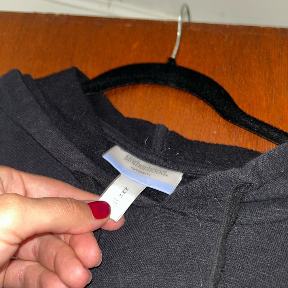 Motherhood Maternity Black Hoodie - Picture 2 of 3